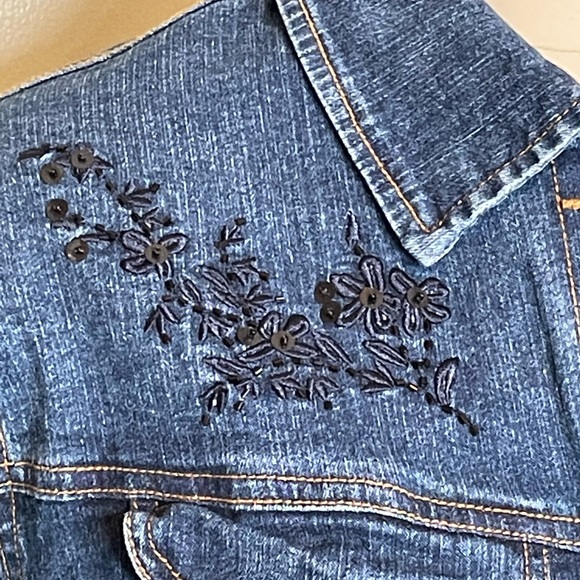Andre sauvage, embroidered denim jacket - Picture 3 of 12